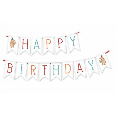 Banerek / die cut Happy Birthday, 15szt. - 5